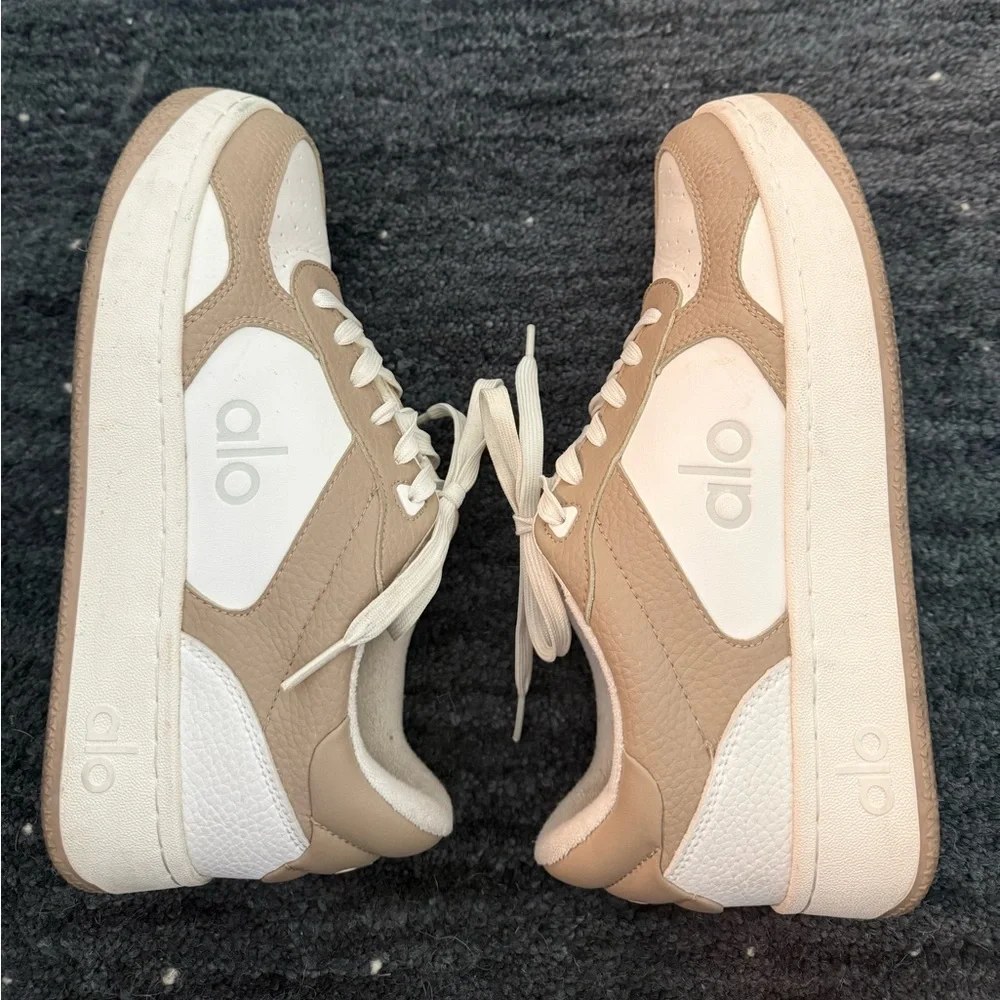 ALO Yoga Beige and White Women's Sneakers